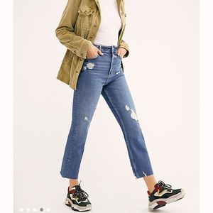 NWT Free People Heart and Soul Straight Leg Jeans